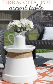 Thrifty And Chic Flower Pot Accent Table